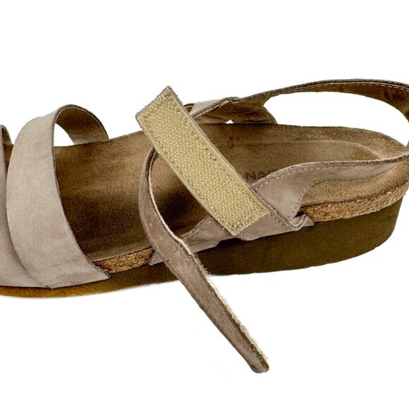 Noat Kayla Gray Suede Nubuck Leather Strappy Wedge Sandal 13 Comfort Lightweight - Picture 5 of 16